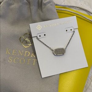 Kendra Scott Silver Drusy Pendant Necklace